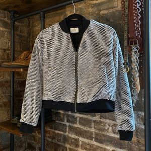BRAND NEW Marine Layer Stitched Birdseye Bomber Jacket - Size S